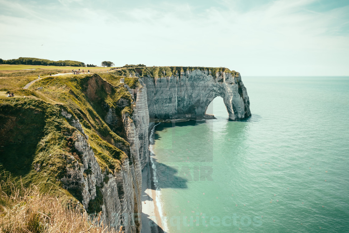 "The Cliffs of Etretat" stock image