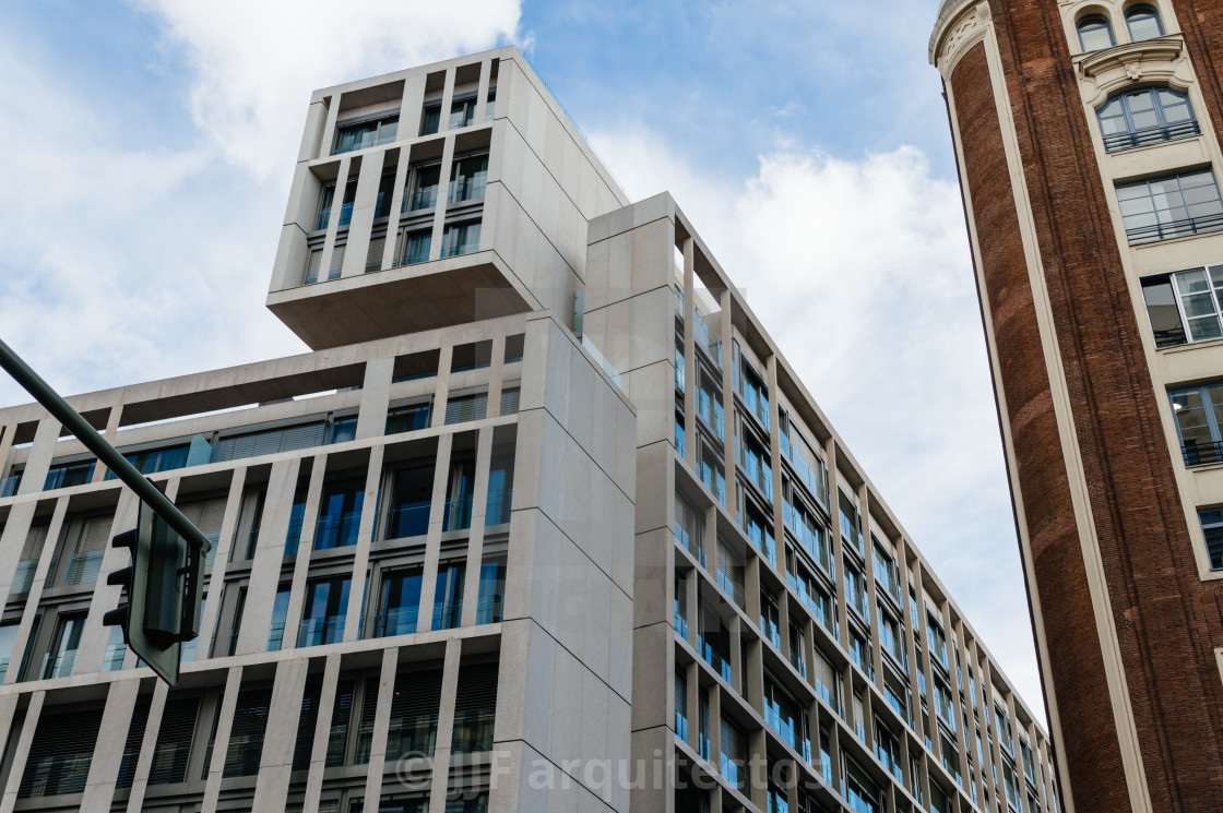 "Modern and old buildings in the city" stock image