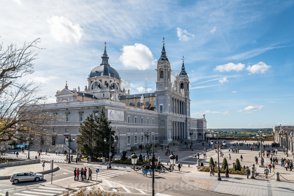 "Cathedral of Madrid" stock image