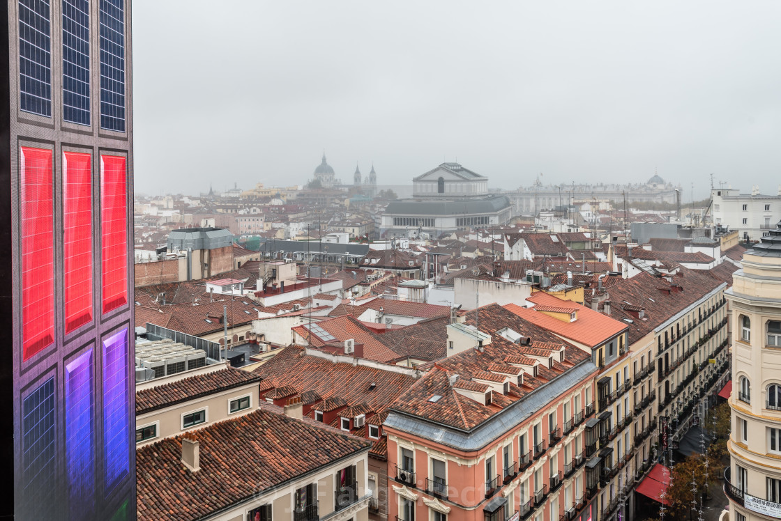 "Skyline of old Madrid" stock image