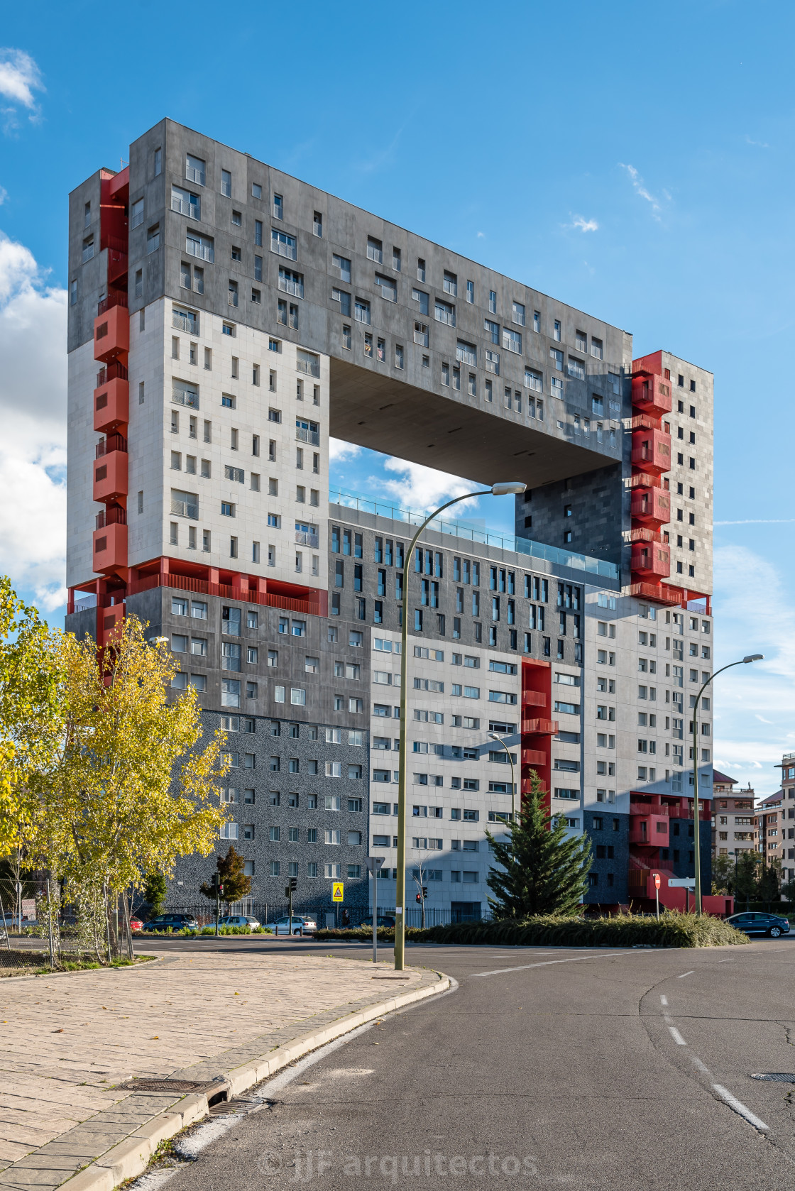 "Modern housing in Madrid by MVRDV" stock image