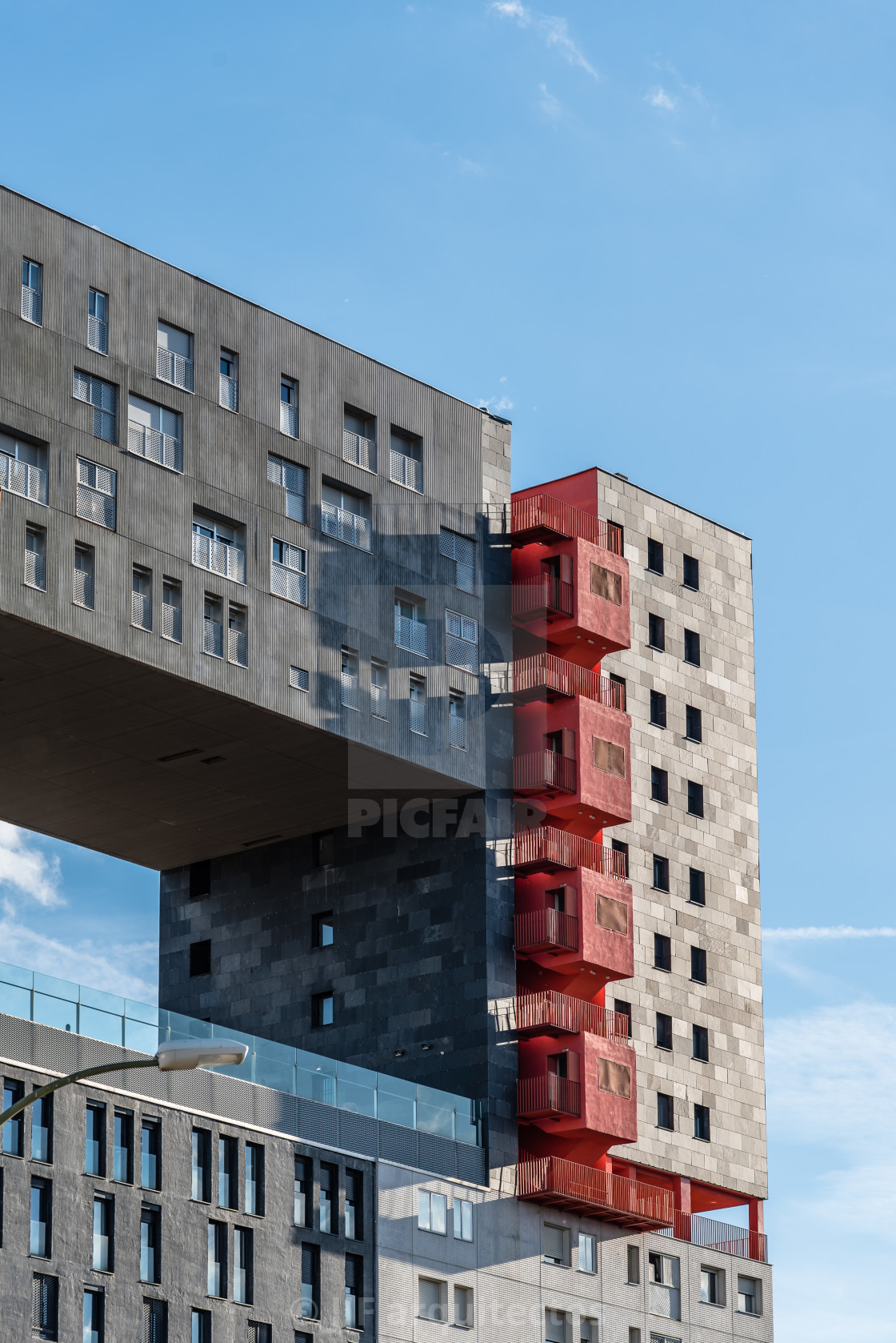 "Modern housing in Madrid by MVRDV" stock image