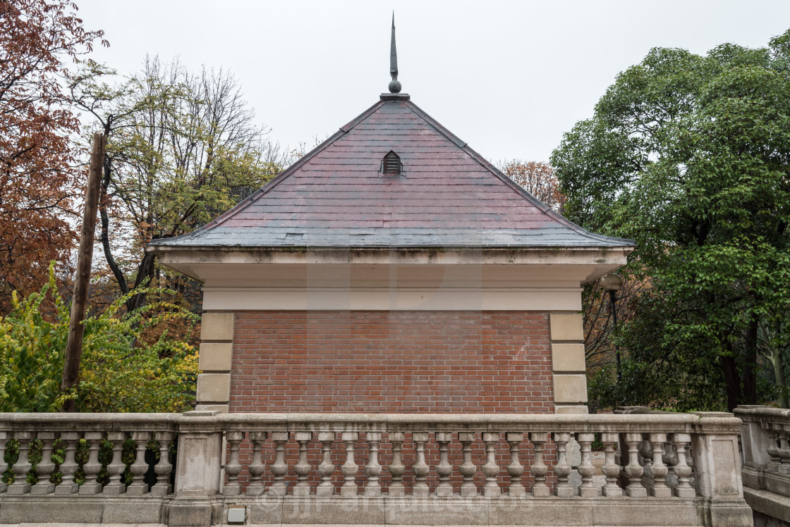 "Pavilion in urban Park" stock image