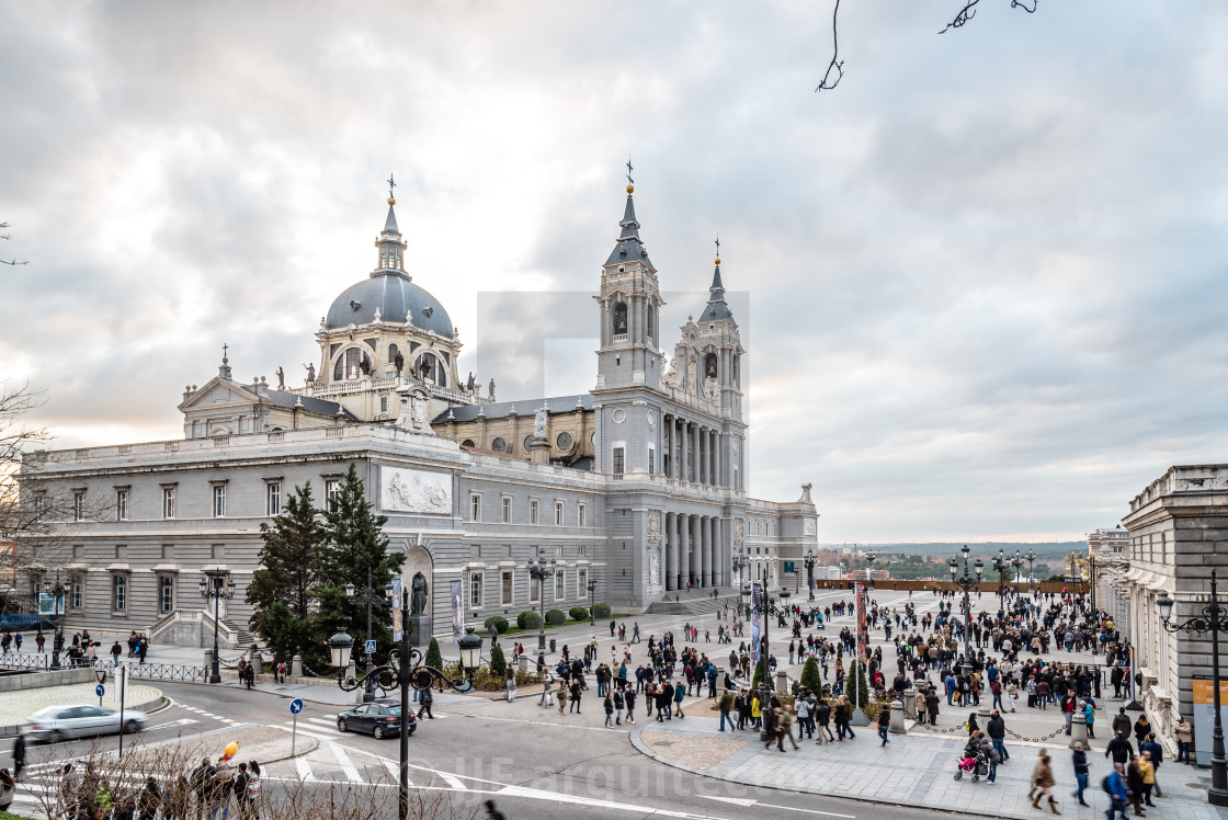 "Cathedral of Madrid" stock image