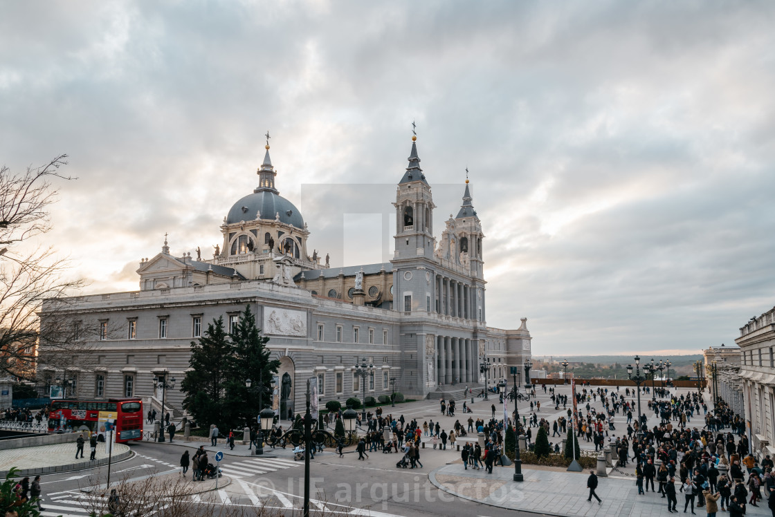 "Cathedral of Madrid" stock image