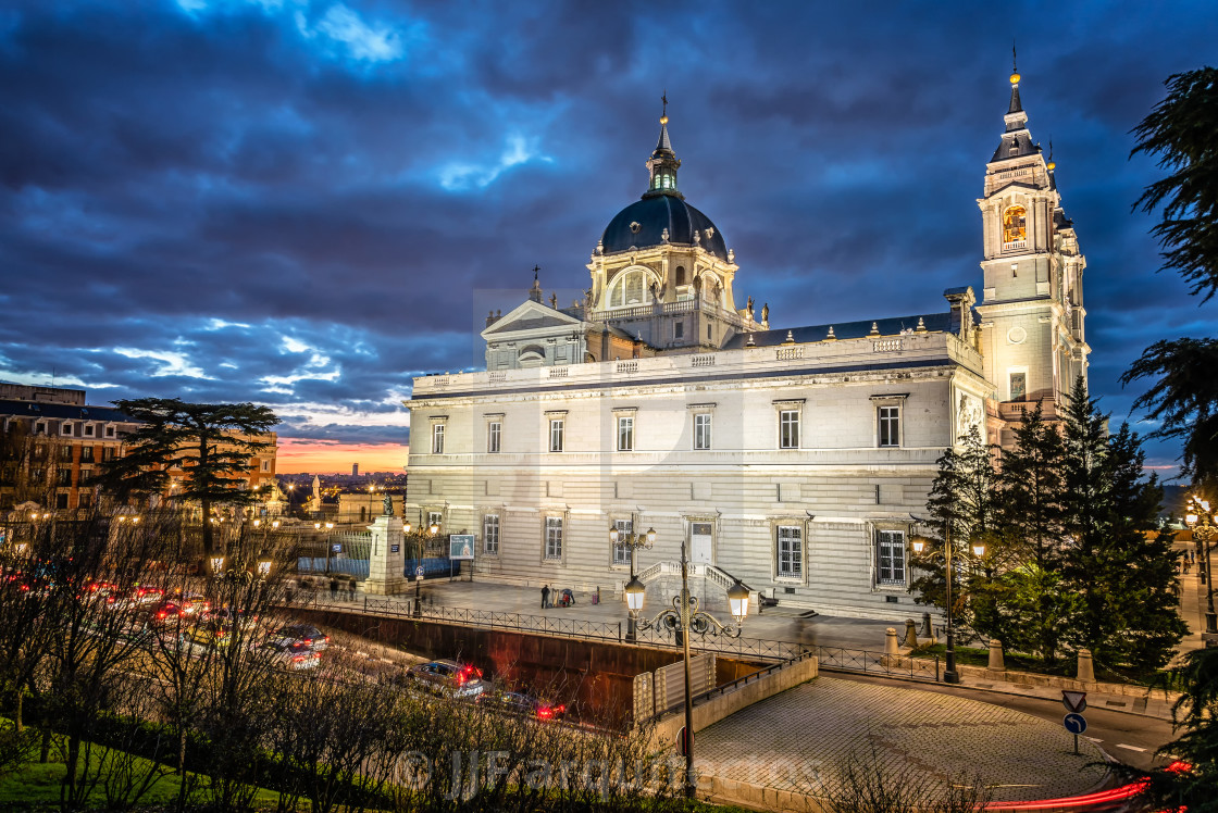 "Cathedral of Madrid" stock image