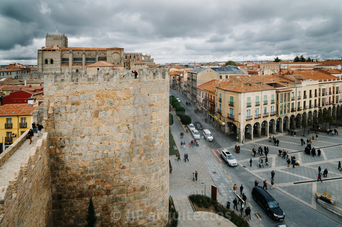 "Walls of Avila" stock image