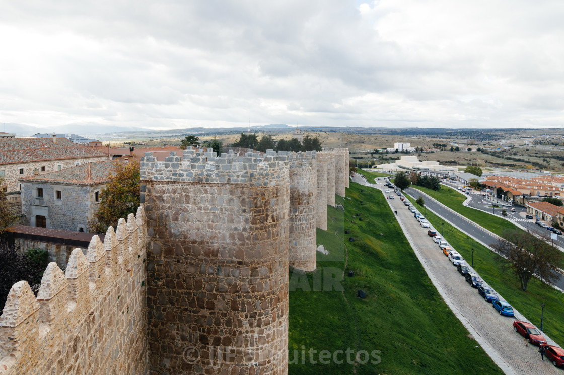 "Walls of Avila" stock image