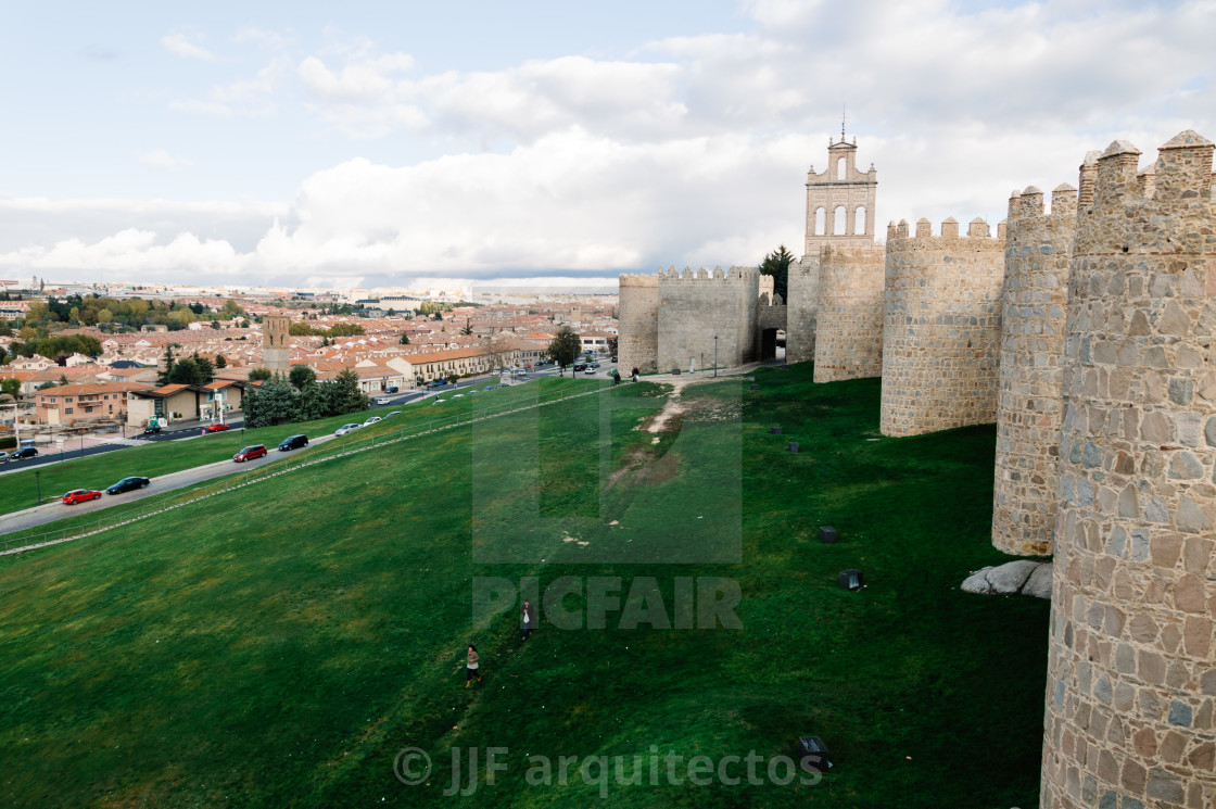 "Walls of Avila" stock image