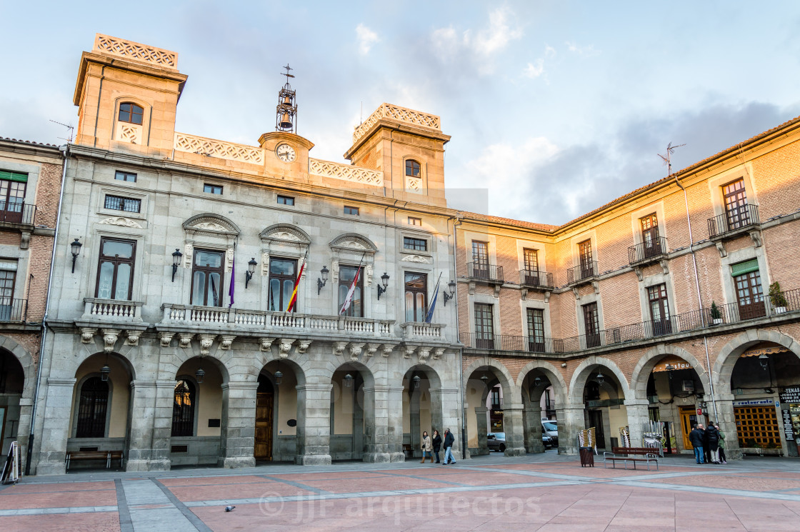 "Square in old medieval city" stock image