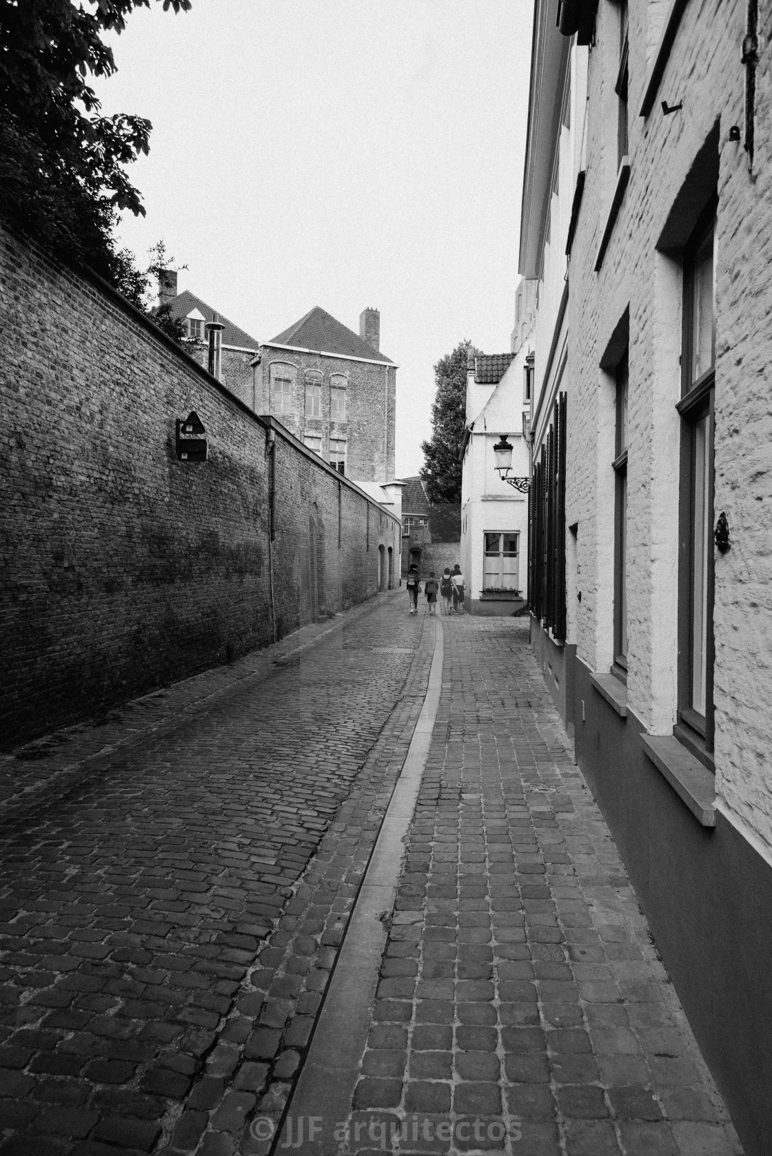 "Cityscape of the medieval city of Bruges" stock image