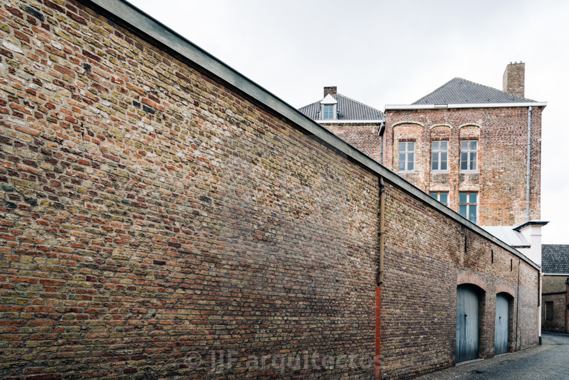 "Cityscape of the medieval city of Bruges" stock image