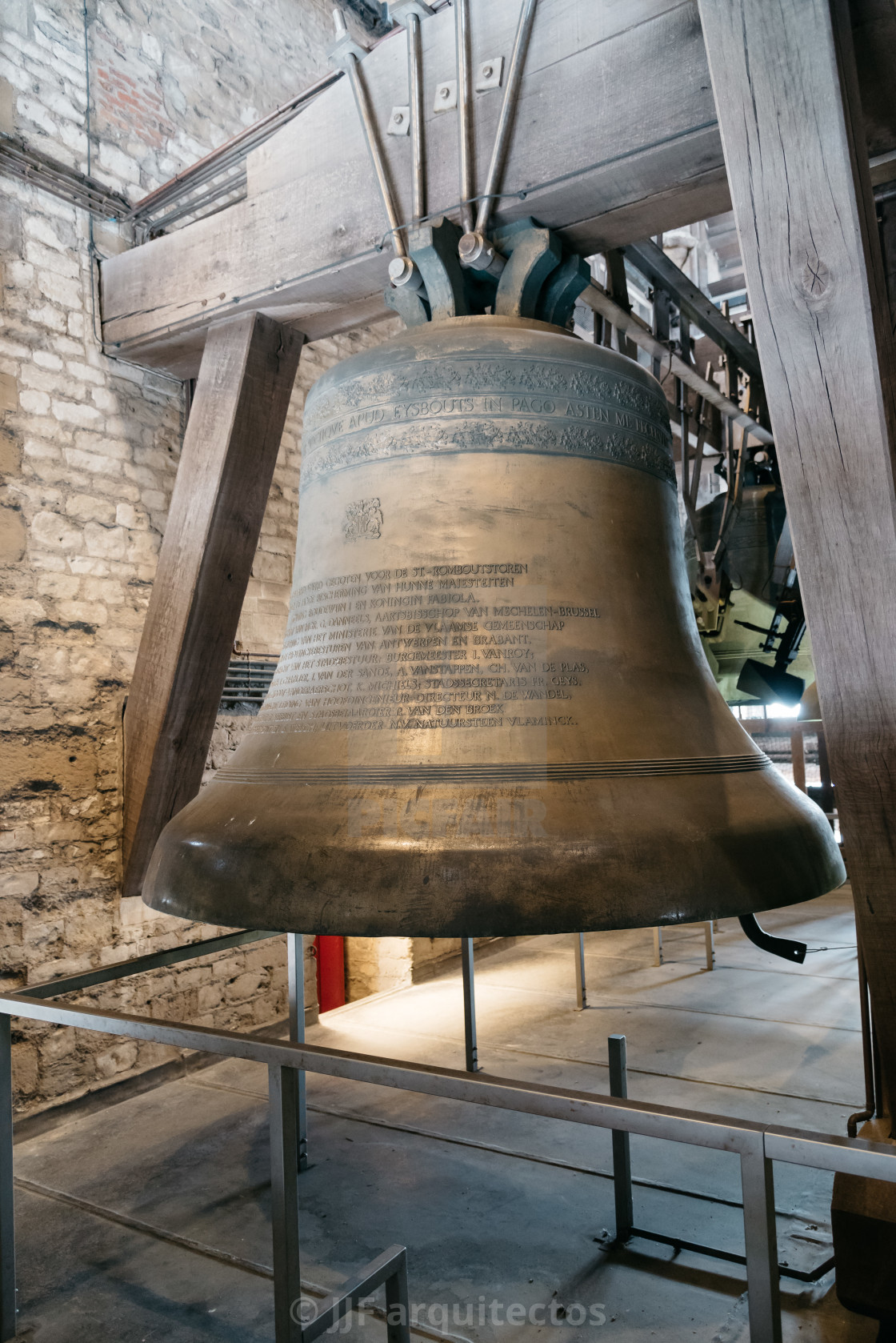 "Bells mechanism of Cathedral of Mechelen" stock image