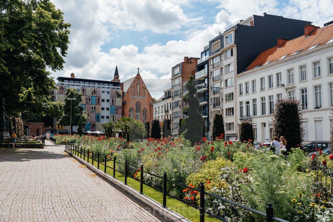 "Cityscape in the city of Leuven" stock image