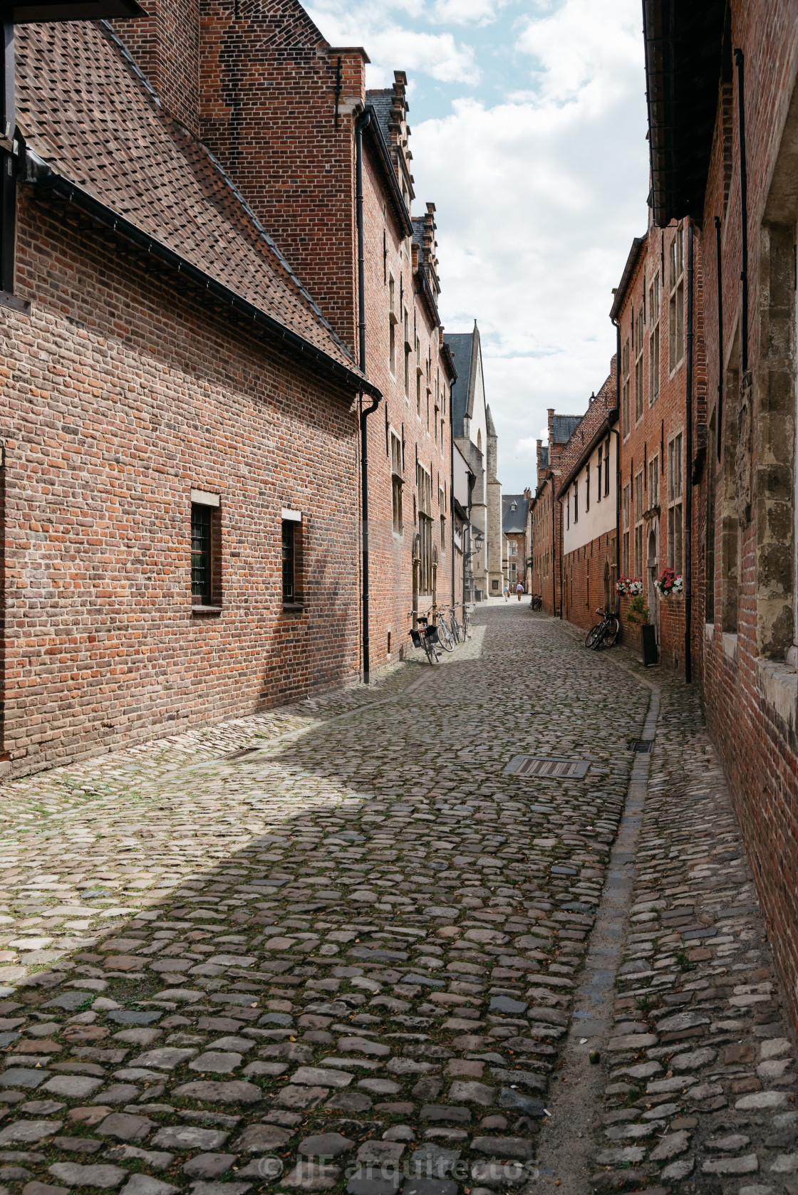 "Street in Beguinage of Leuven" stock image