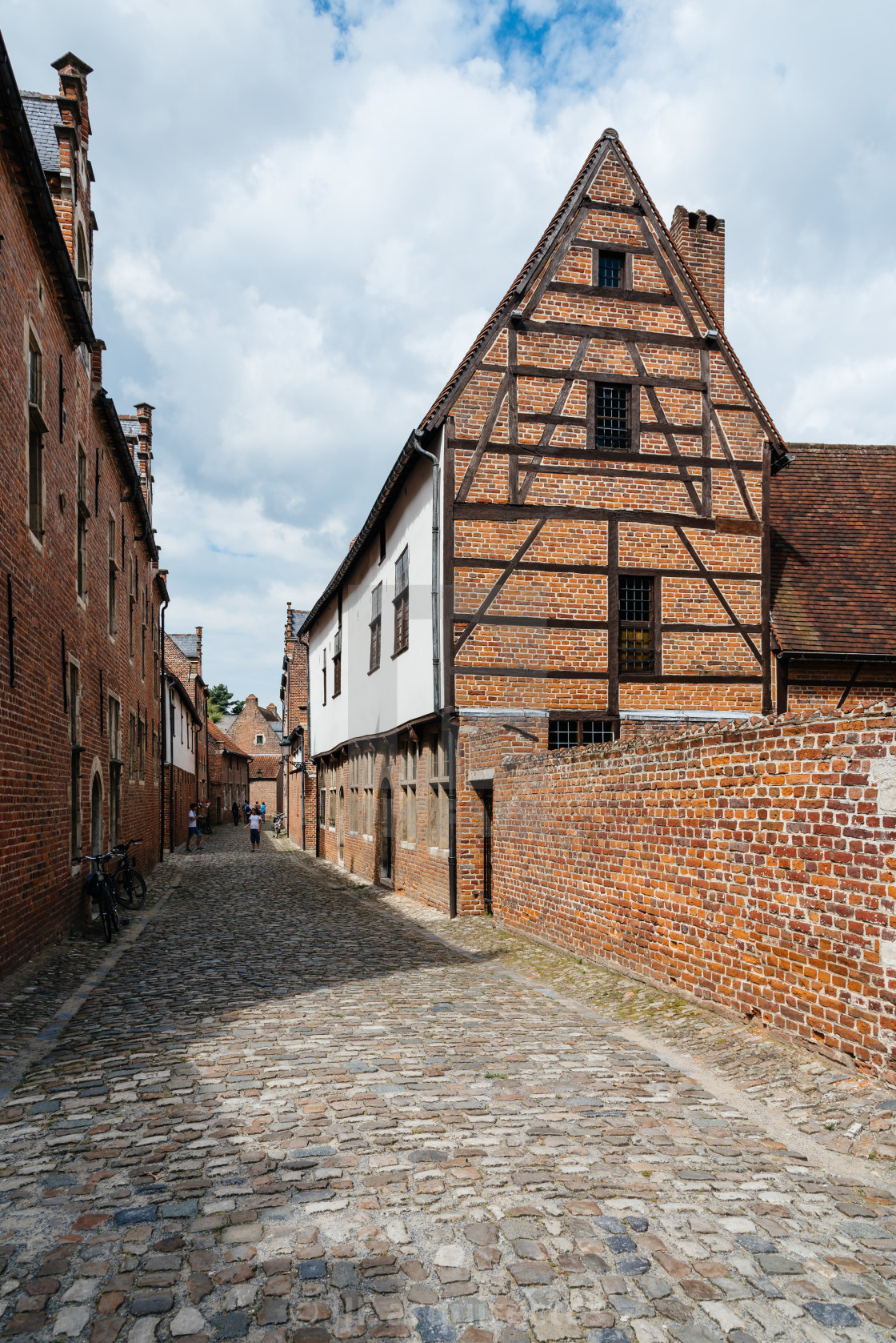 "Street in Beguinage of Leuven" stock image