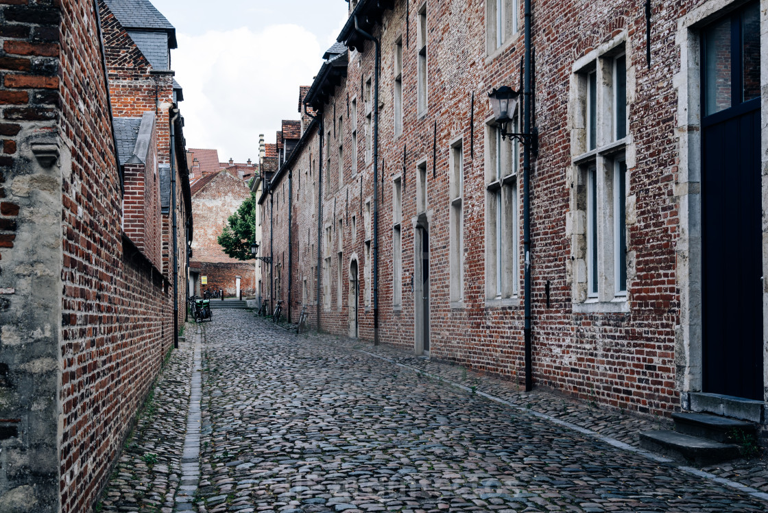 "Street in Beguinage of Leuven" stock image