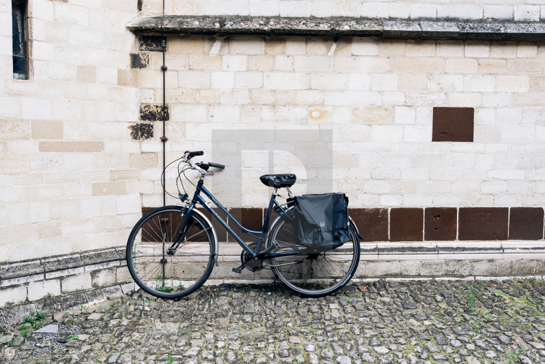 "Bicycle parked in a house" stock image