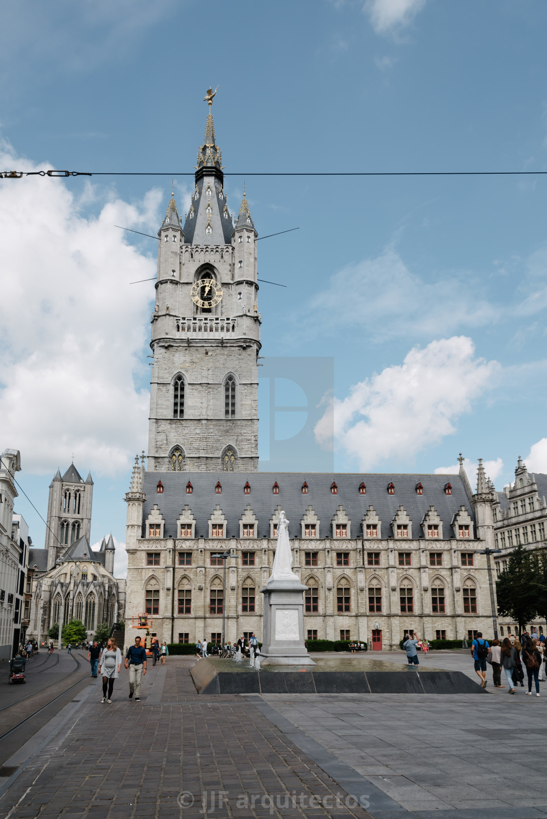 "Cityscape of Ghent. Belfort" stock image