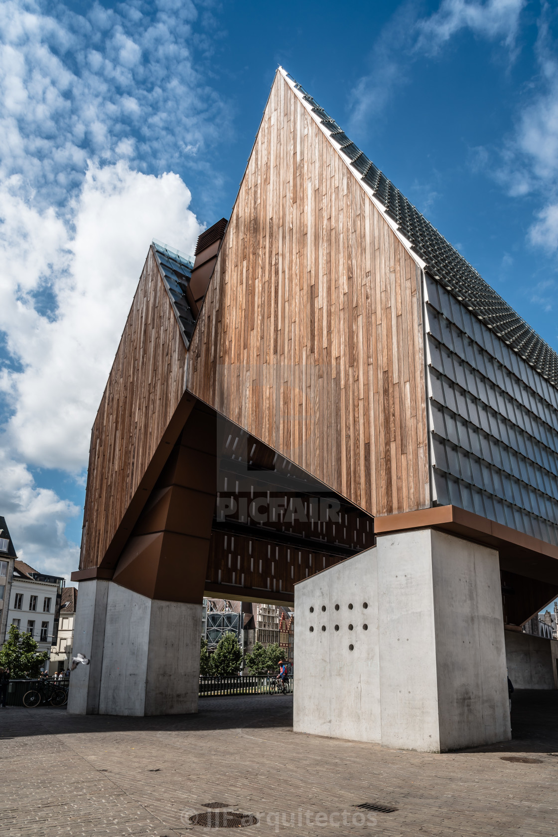 "Cityscape of Ghent. Stadshall" stock image