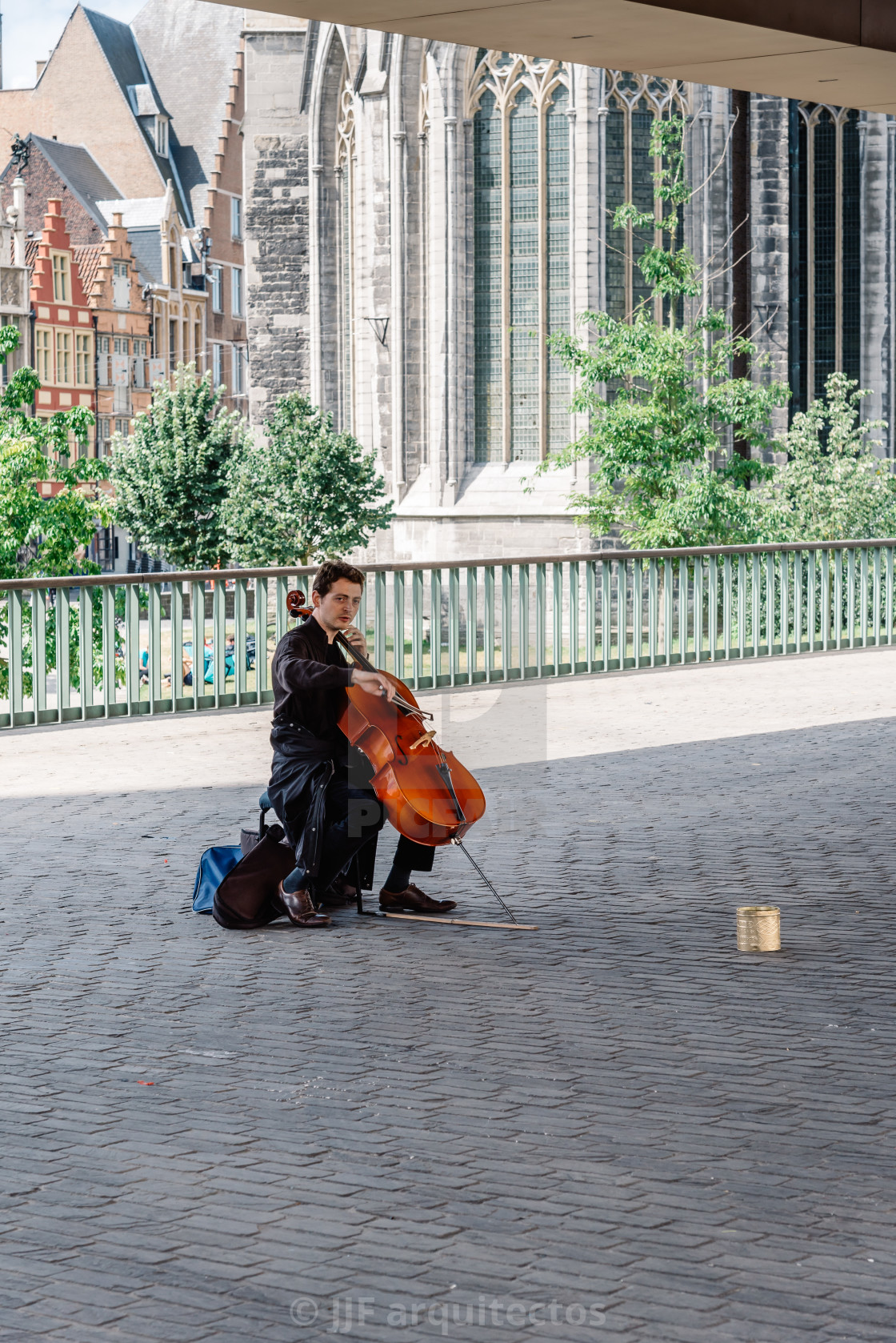 "Cityscape of Ghent. Stadshall" stock image