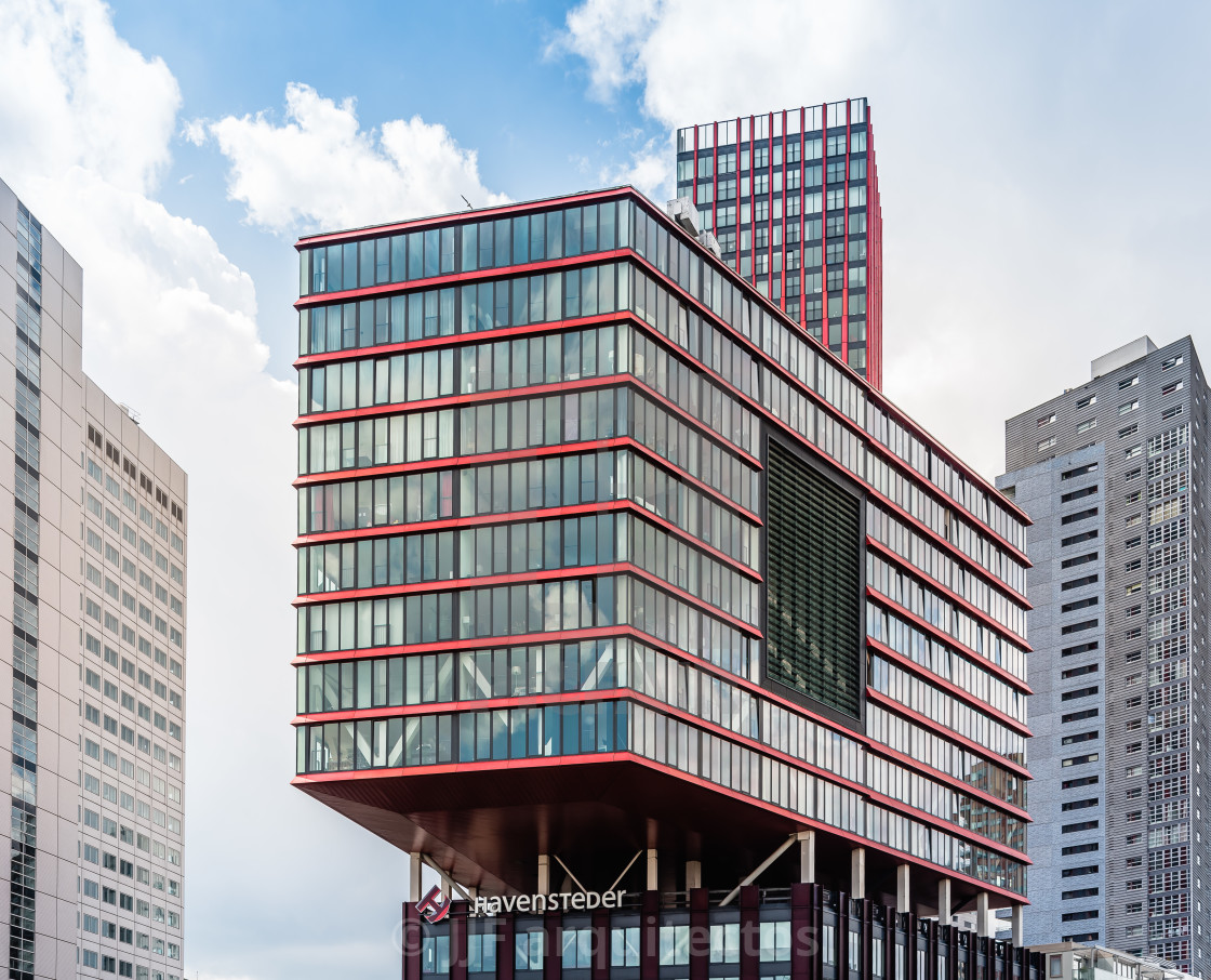 "Modern architecture office building in Rotterdam" stock image