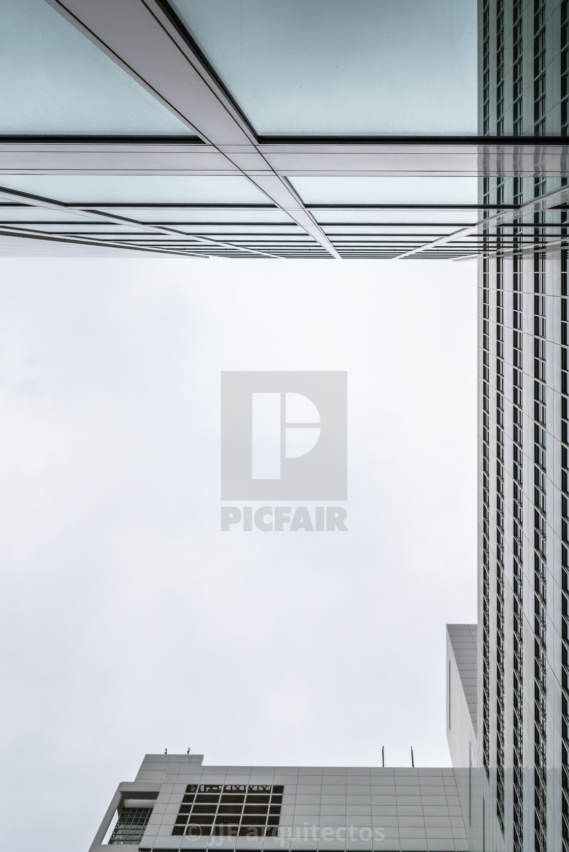 "The Hague City Hall by American architect Richard Meier. Low ang" stock image