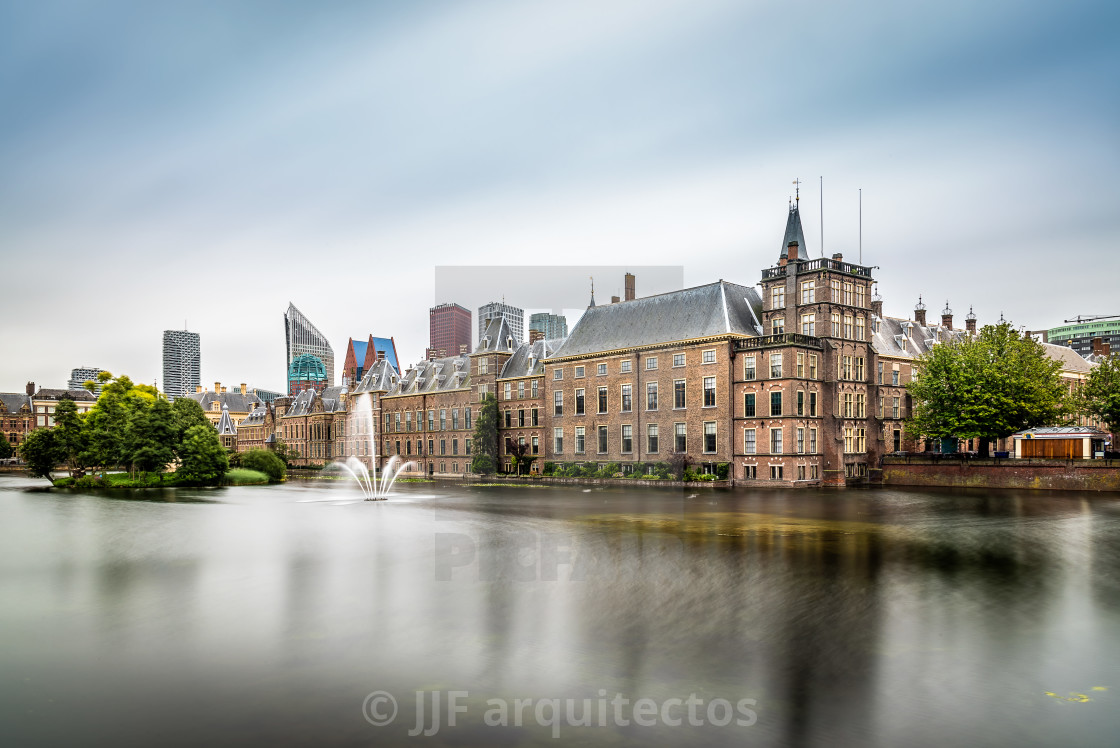 "Binnenhof buildings in The Hague" stock image