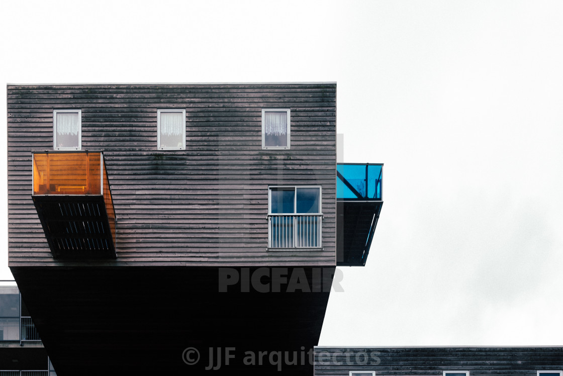 "Iconic housing building in Amsterdam" stock image