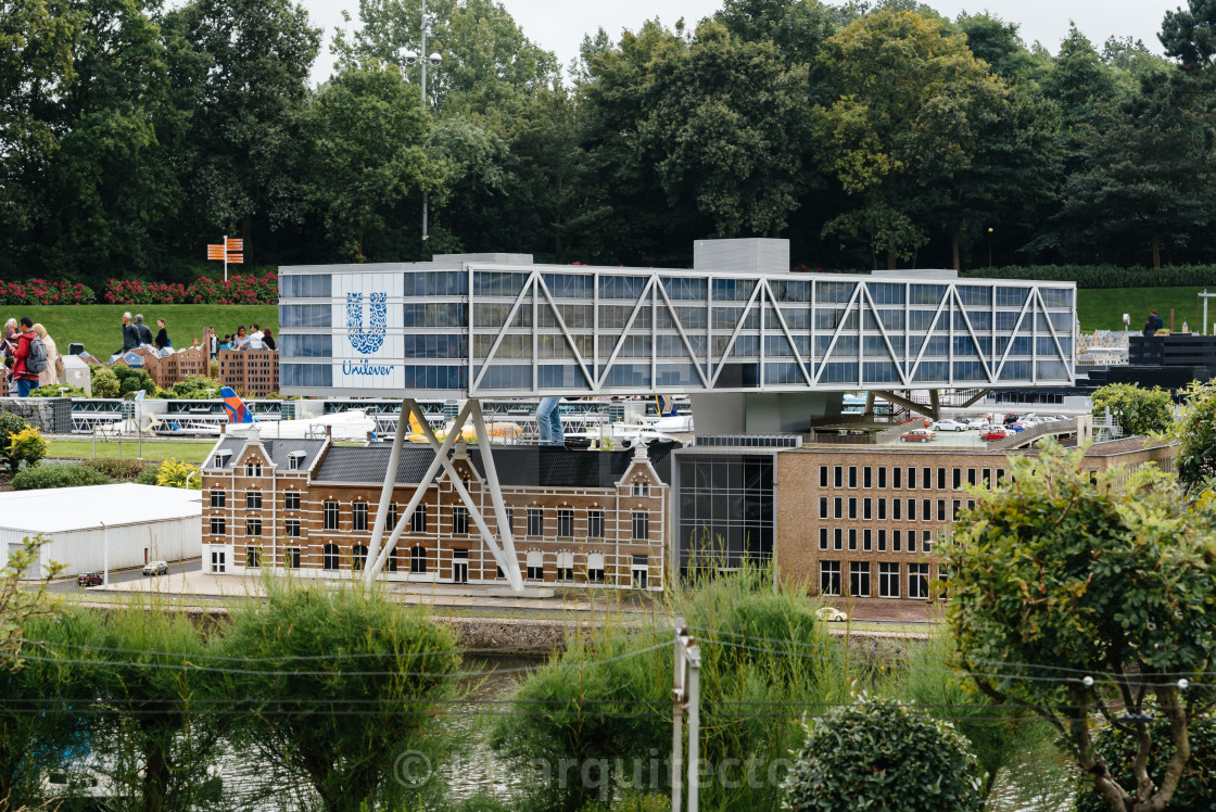 "View of Madurodam, a miniature park." stock image