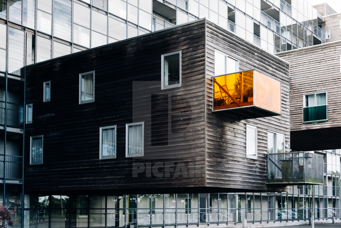 "Iconic housing building in Amsterdam" stock image