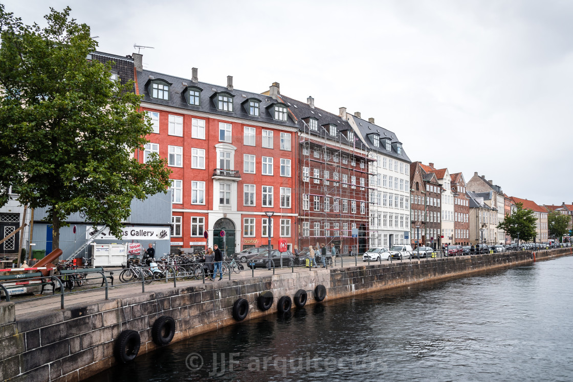 "Canal in historical city of Copenhagen a cloudy day of summer" by JJF arquitectos - $18.23 "Canal in historical city of Copenhagen a cloudy day of summer" stock image