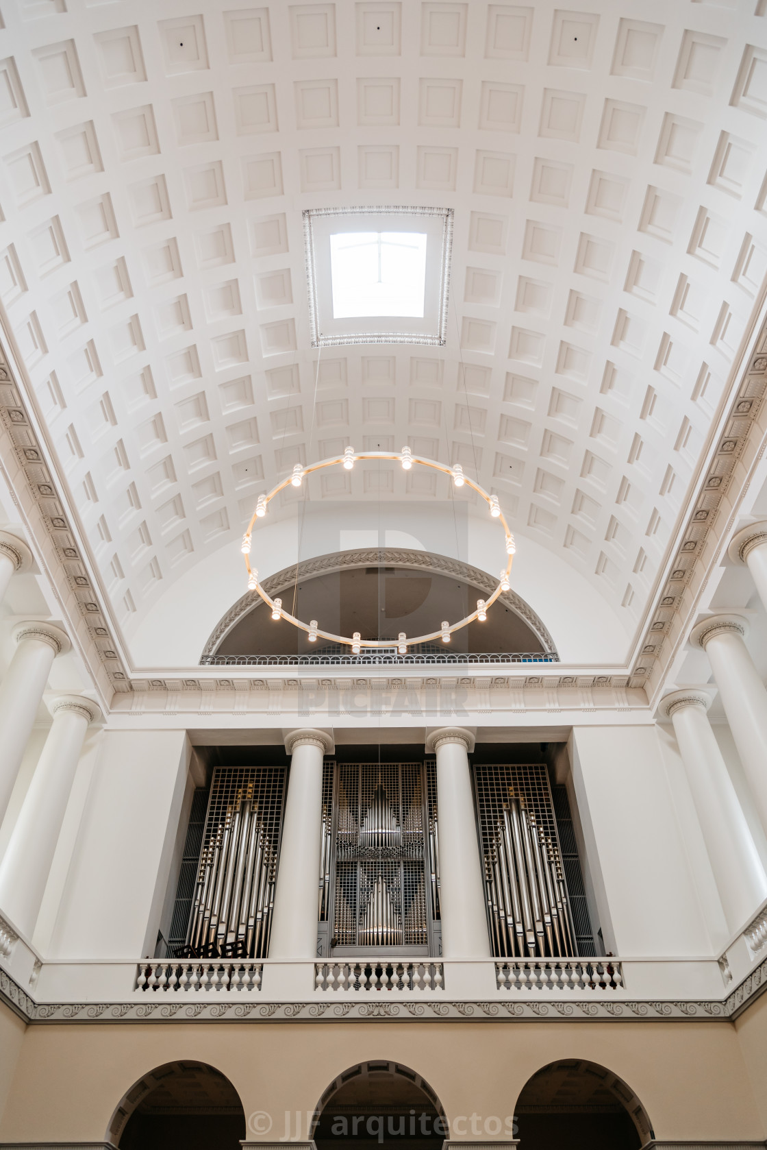 "Interior view of the Church of Our Lady, the cathedral of Copenh" stock image