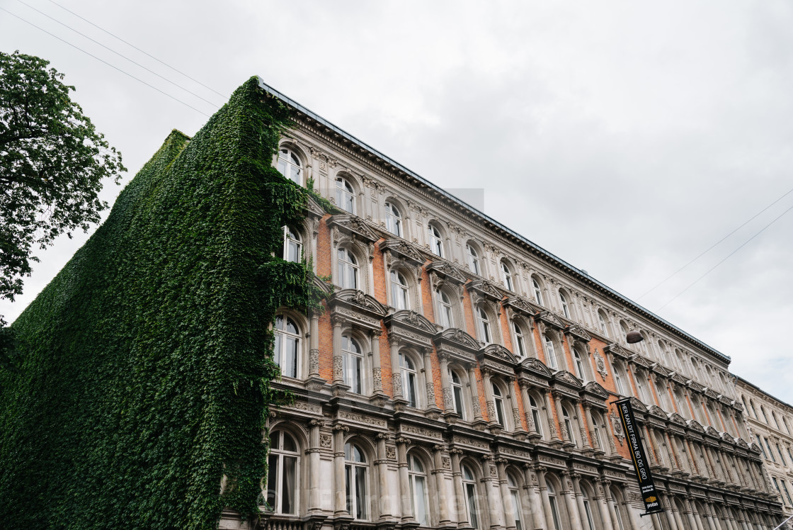 "Low angle view of the classic building in the city of Copenhagen" stock image