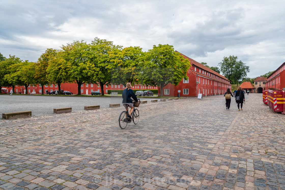 "Kastellet a cloudy day of summer. It is one of the best preserve" stock image