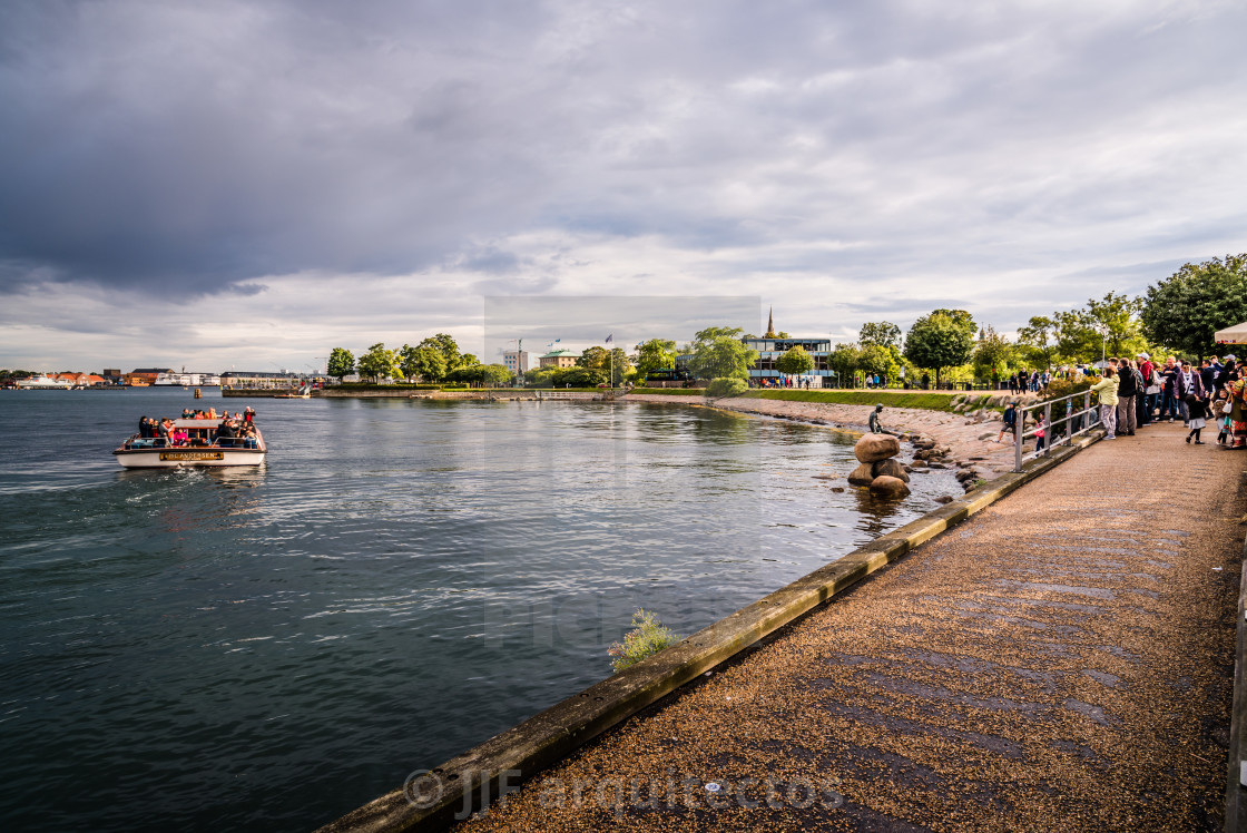 "Tourists visiting the Little Mermaid. The Little Mermaid is a br" by JJF arquitectos - $18.23 "Tourists visiting the Little Mermaid. The Little Mermaid is a br" stock image