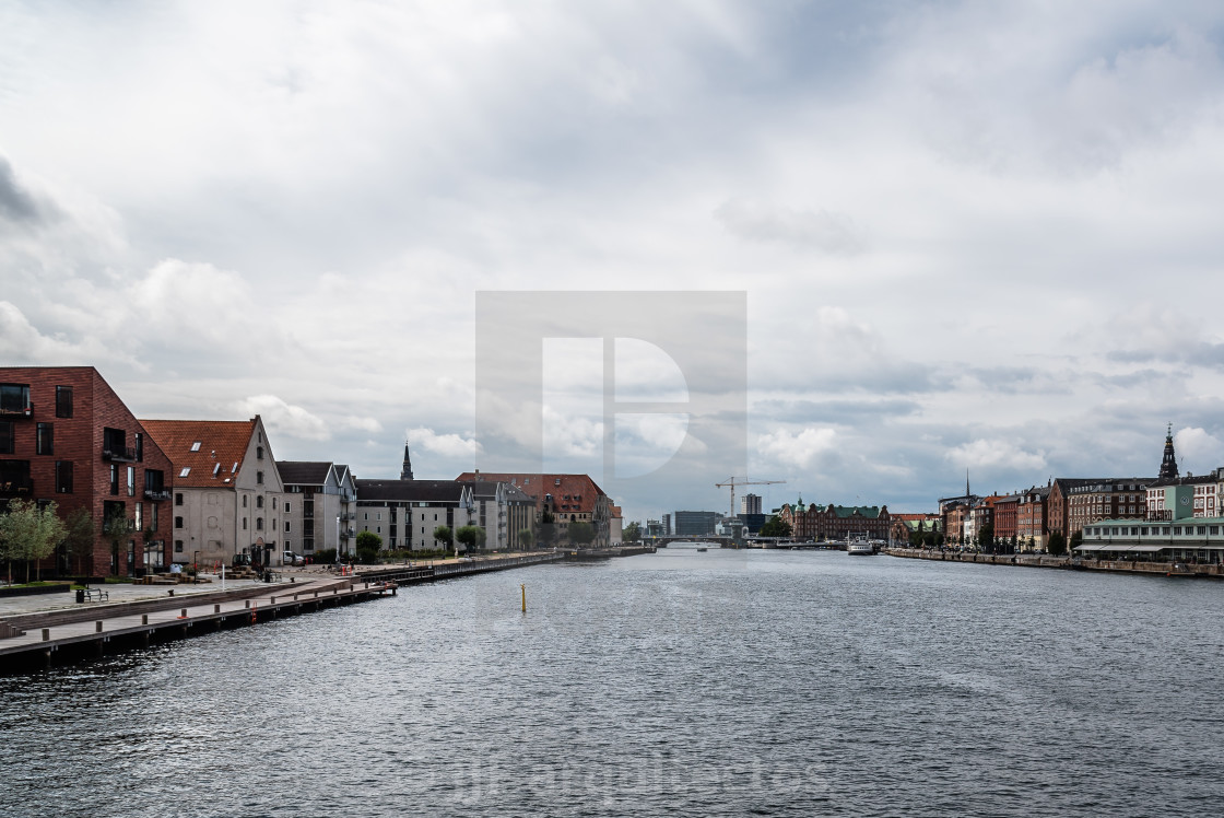 "Waterfront of Copenhagen a cloudy summer day" stock image