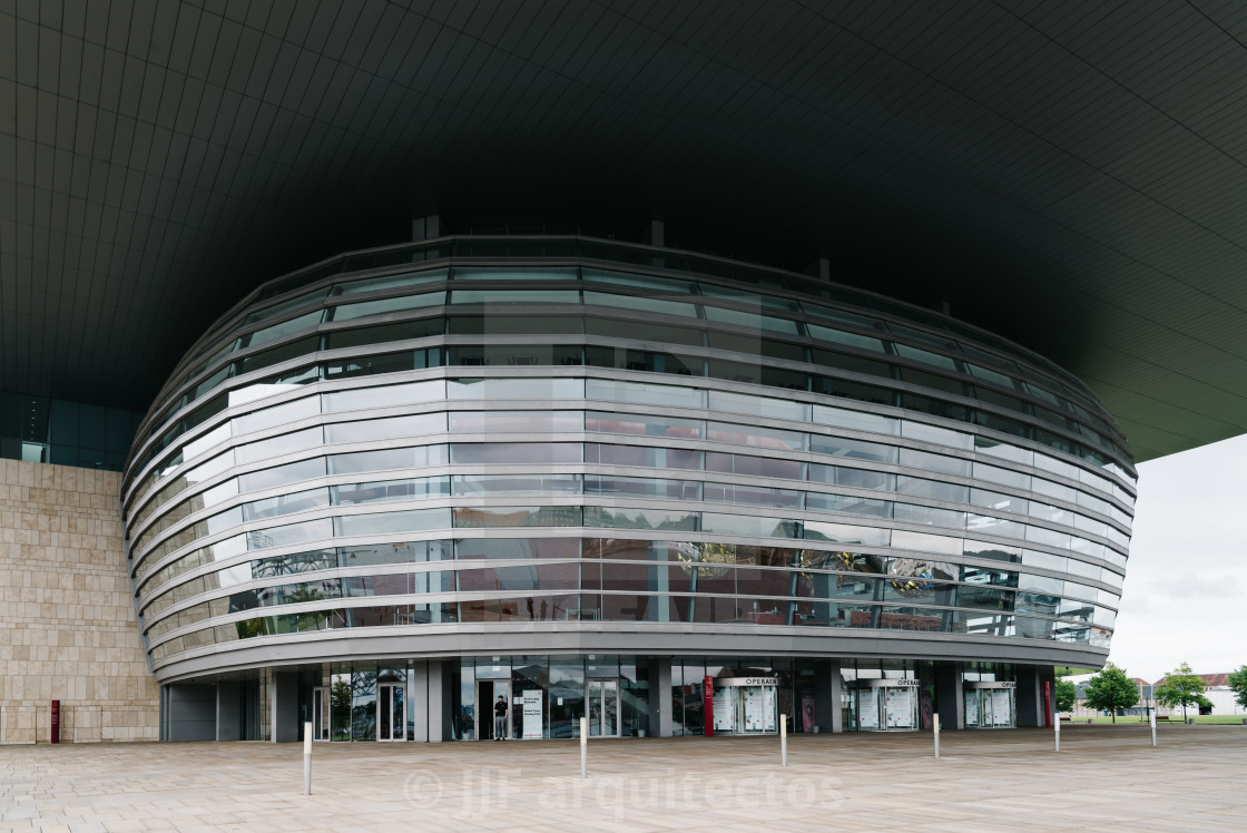 "Exterior view of the entrance to Copenhagen Opera House" stock image