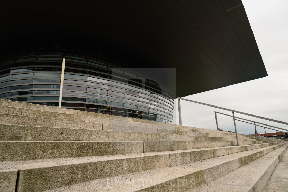 "Exterior view of the entrance to Copenhagen Opera House" stock image