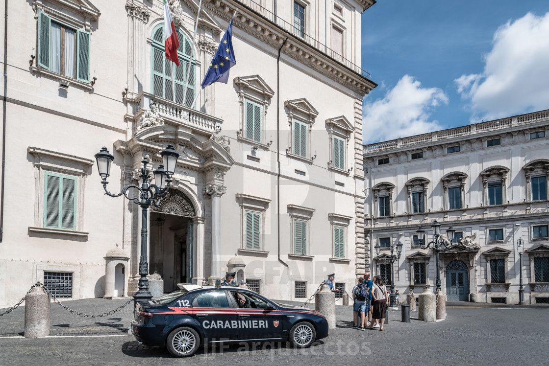 "Policemen at the Quirinal Palace in Rome" stock image