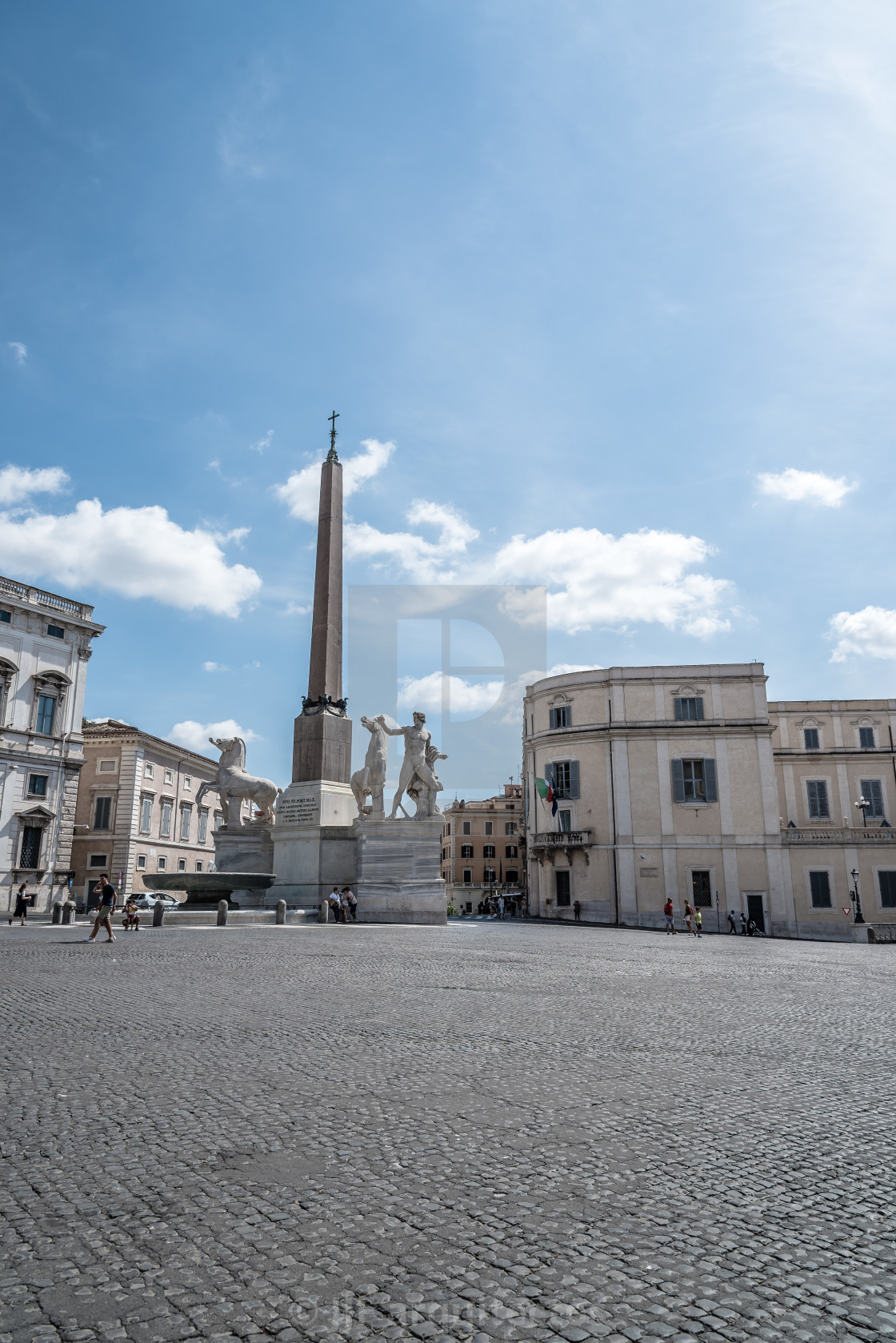 "The Quirinal Square and Obelisk in Rome" stock image