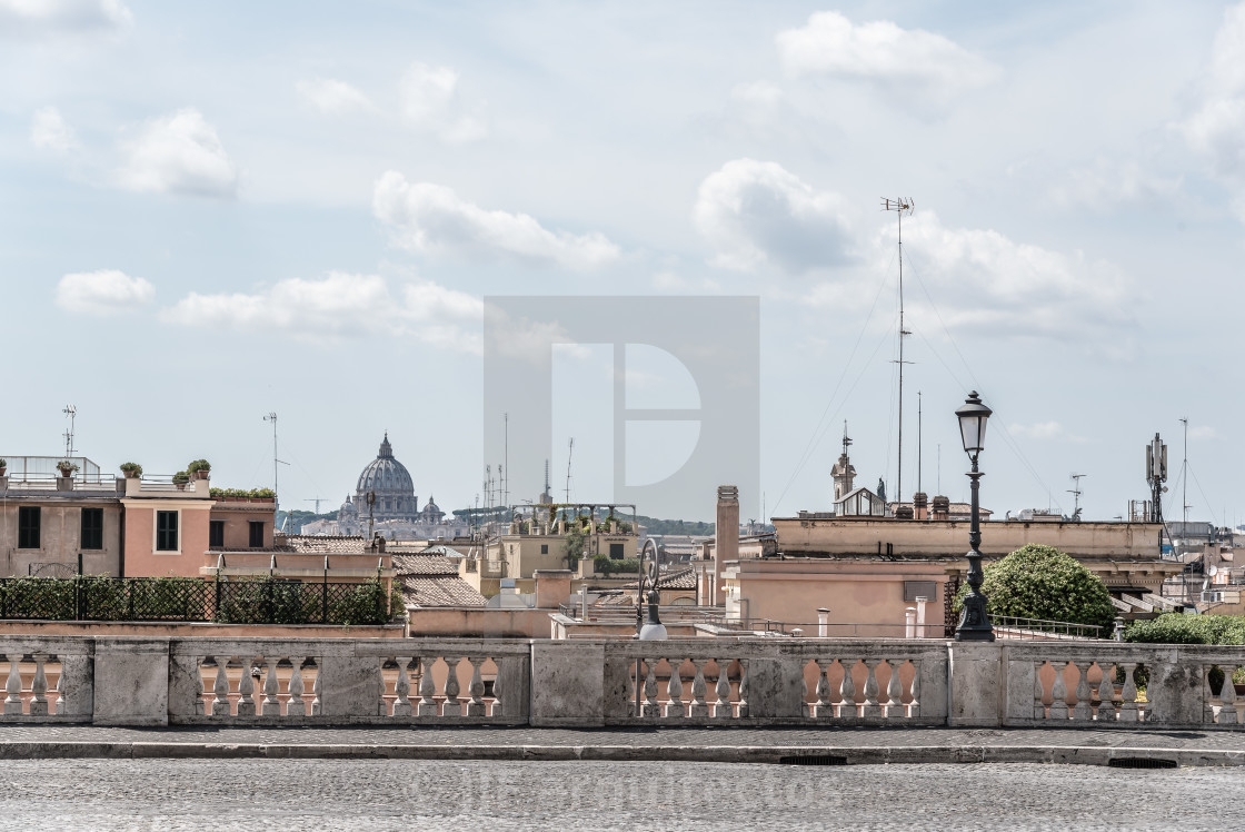 "View from the Quirinal Square in Rome" stock image