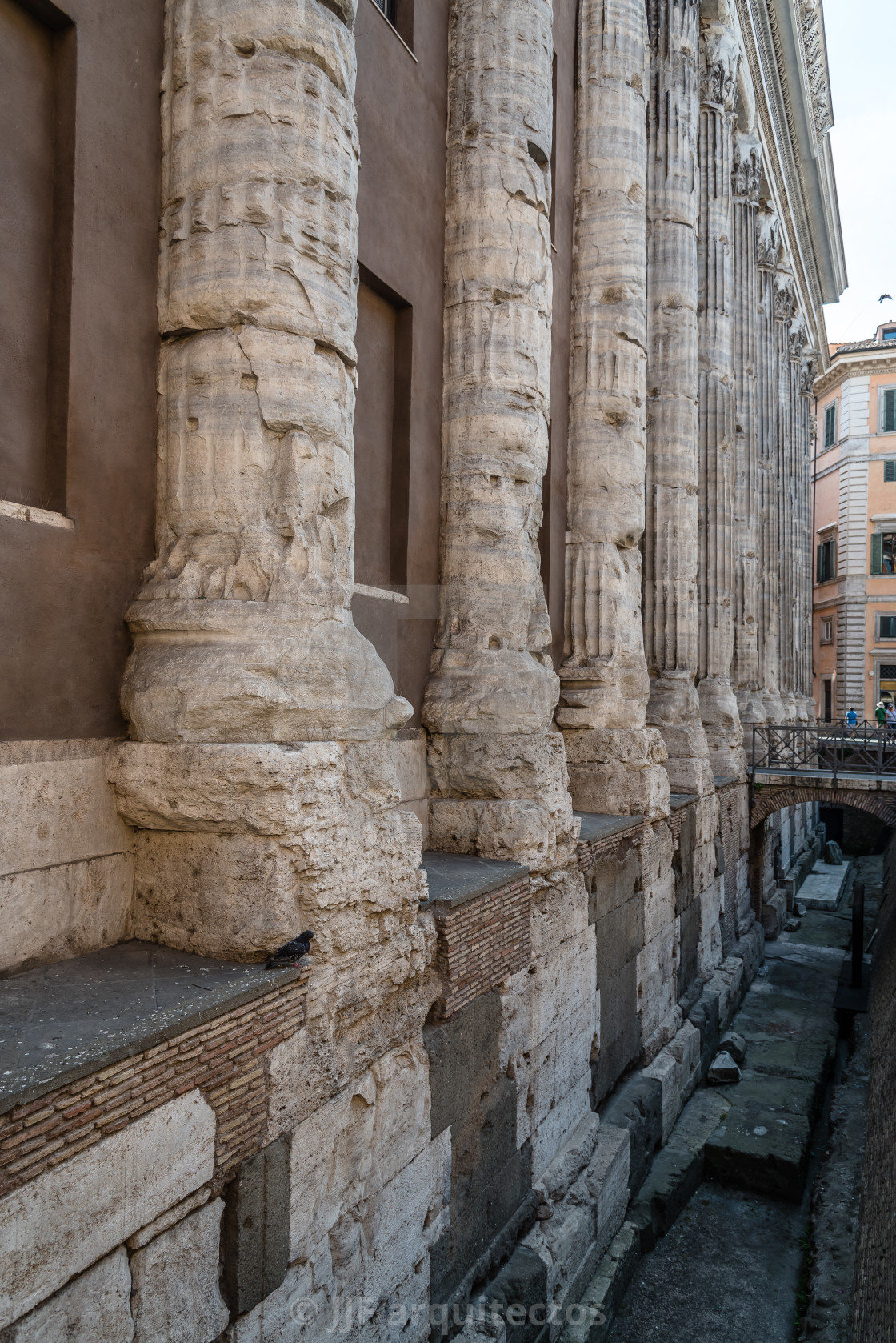 "Adriano Temple in Piazza di Pietra in Rome" stock image