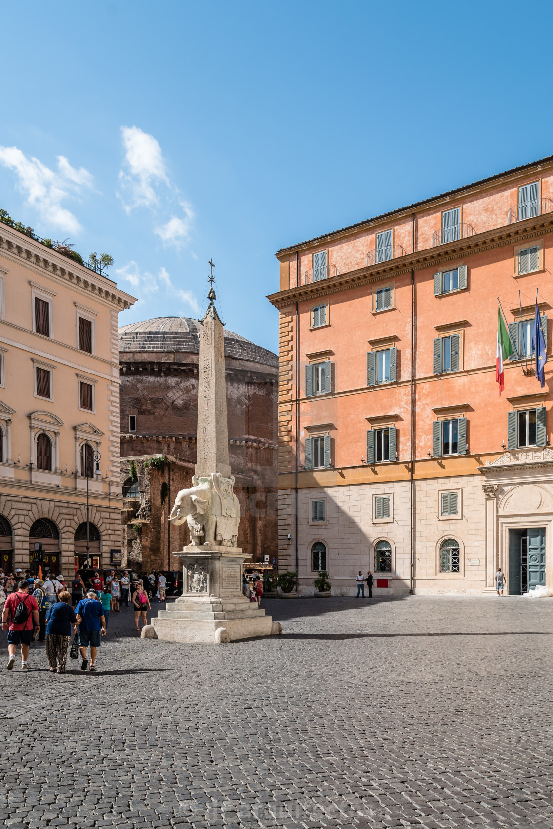 "Obelisk in the Square of Minerva in Rome" stock image