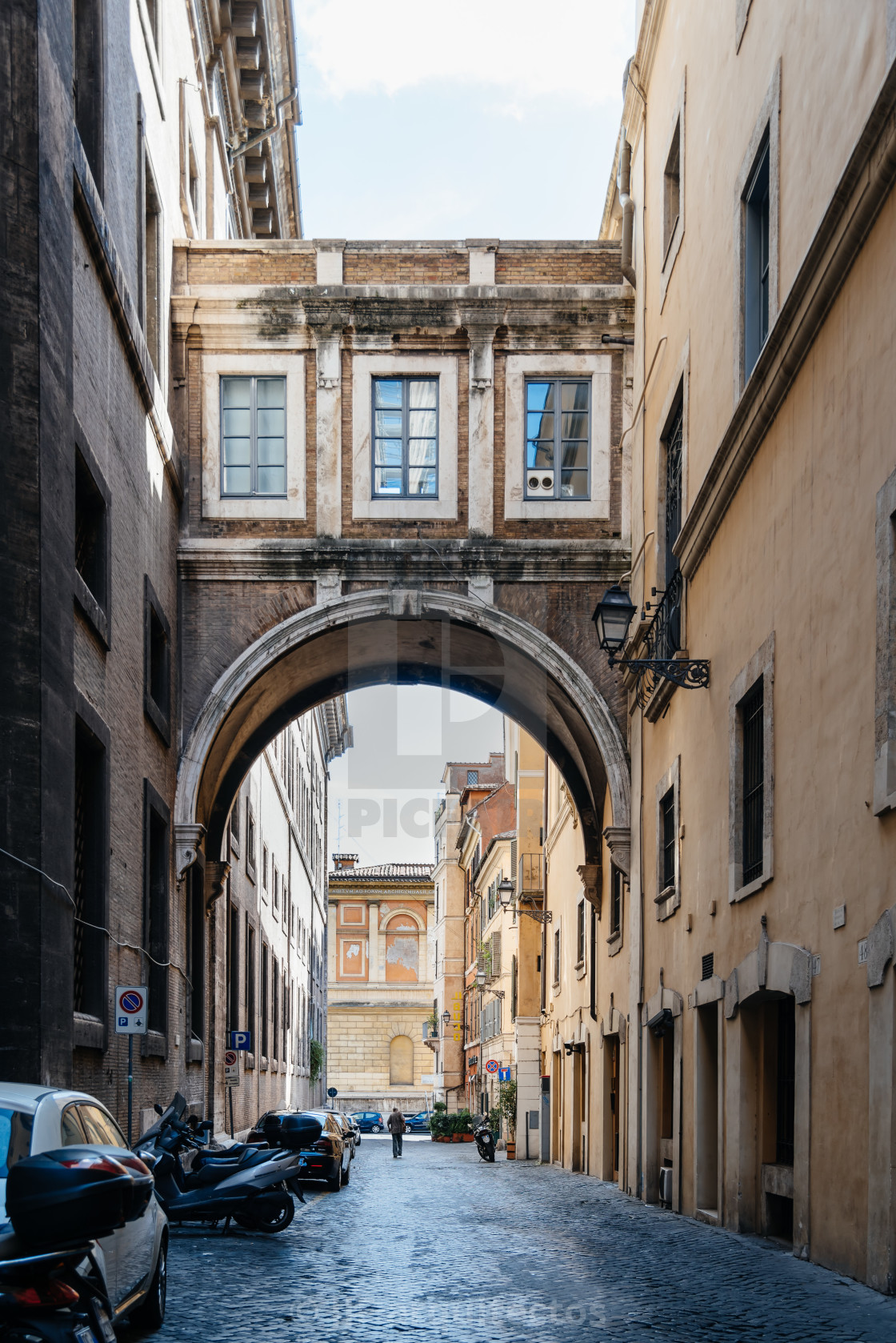 "Street in historical centre of Rome" stock image