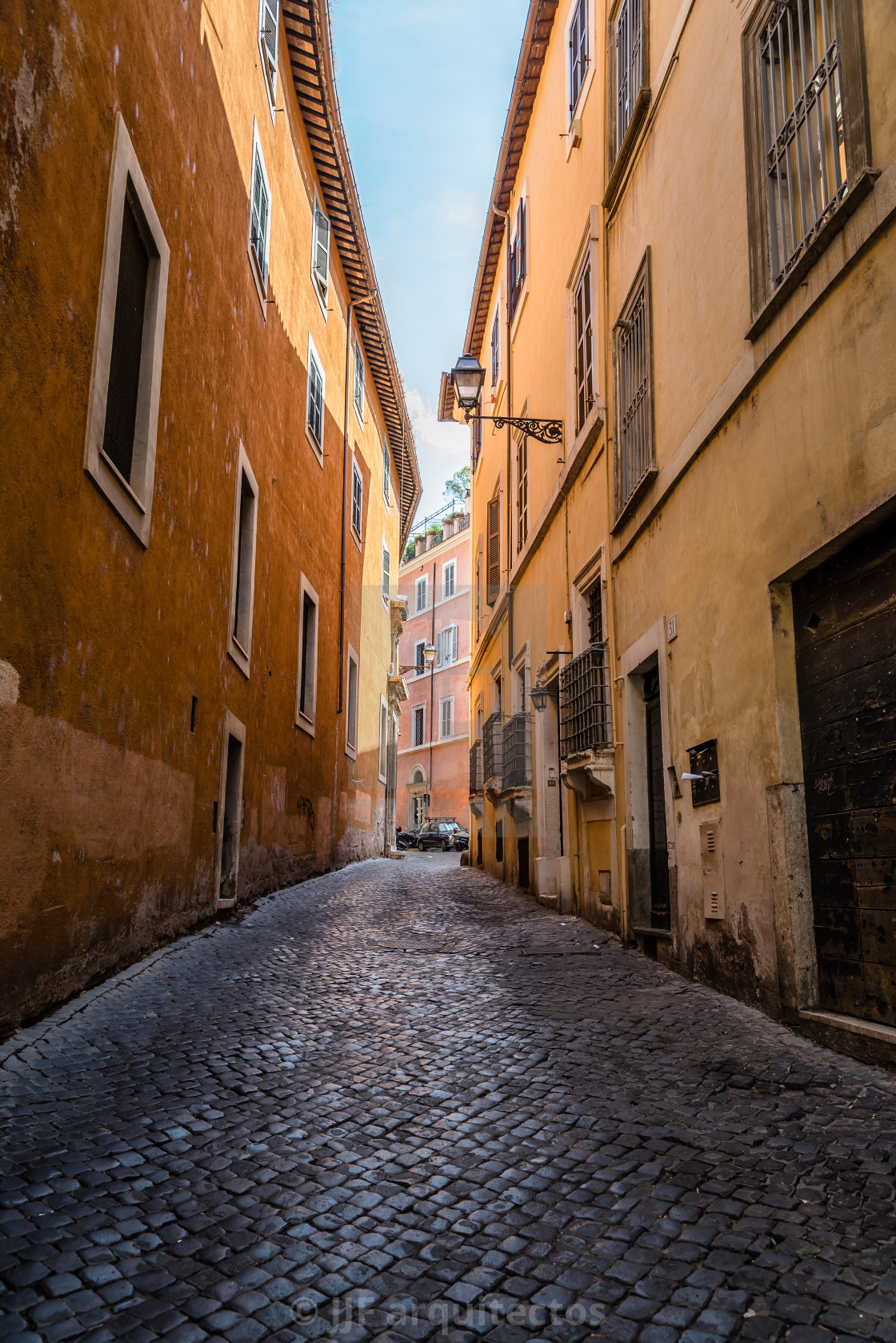 "Street in historical centre of Rome" stock image