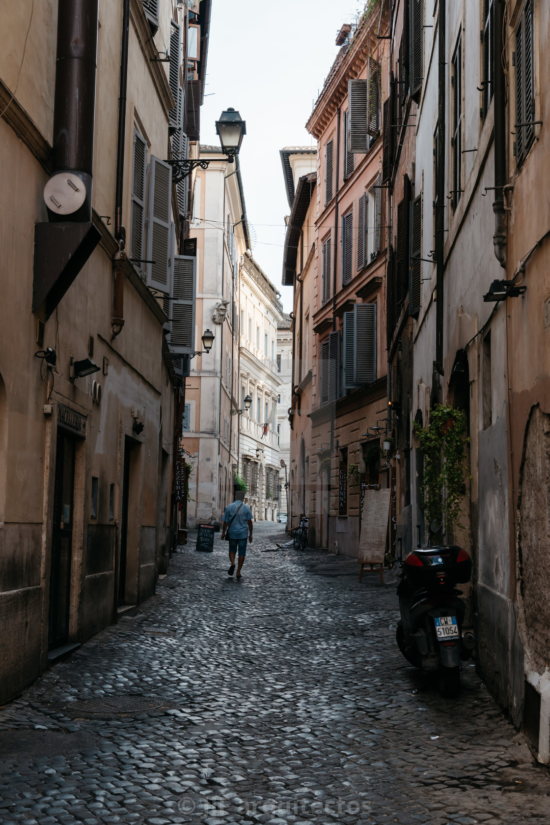 "Street in historical centre of Rome" stock image