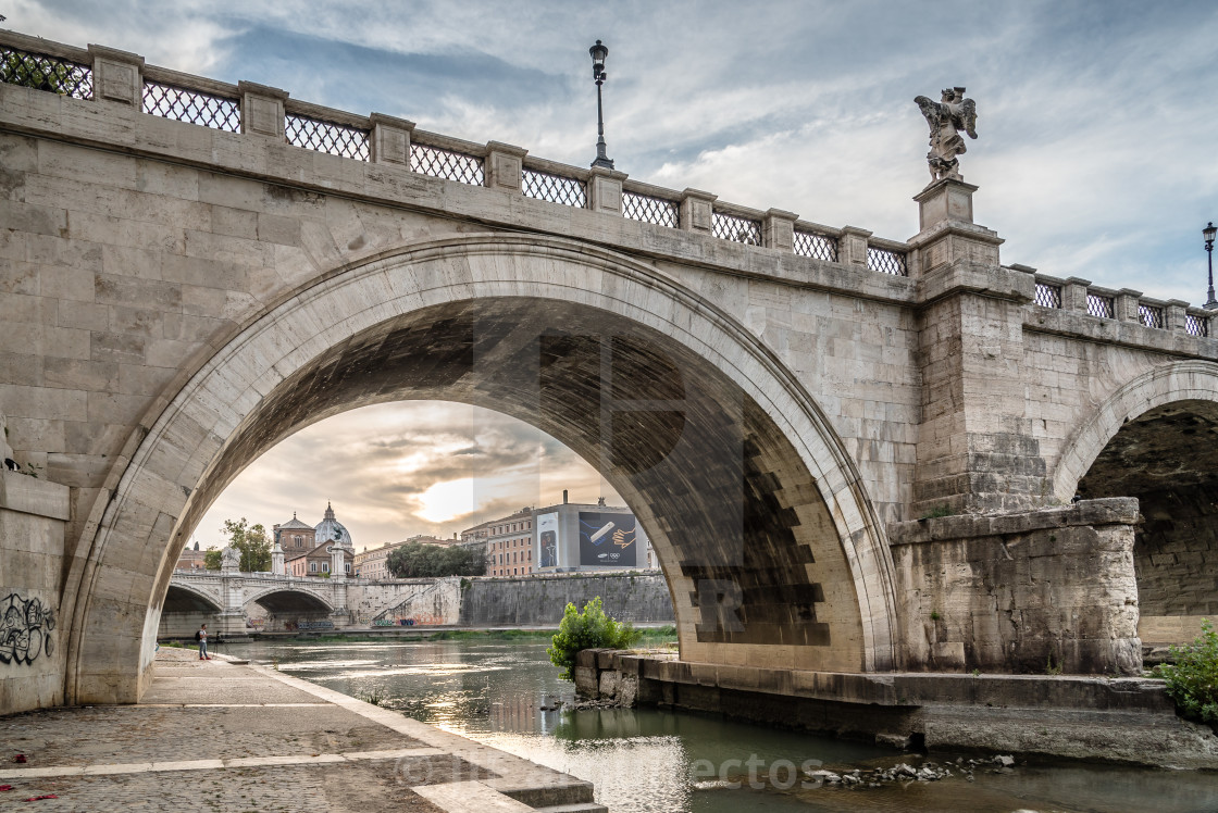 "Castel Sant Angelo and bridge" stock image