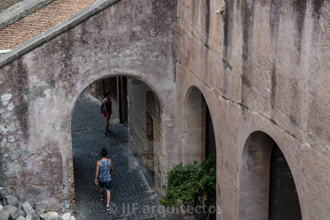 "Tourists in Castel Sant Angelo" stock image