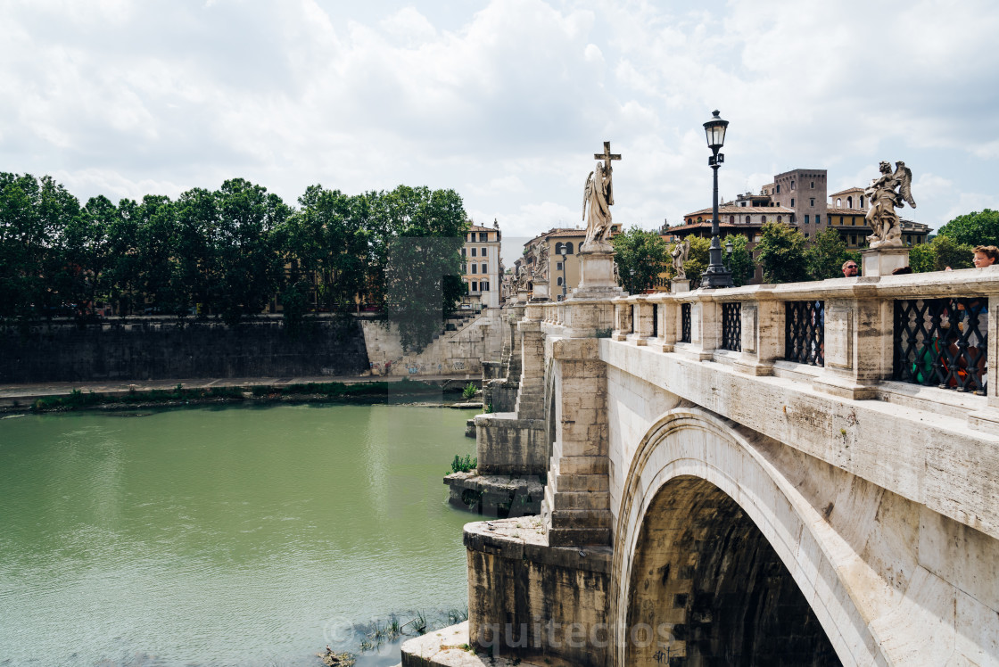 "Castel Sant Angelo bridge" stock image